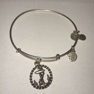 Silver alex and ani anchor bracelet
